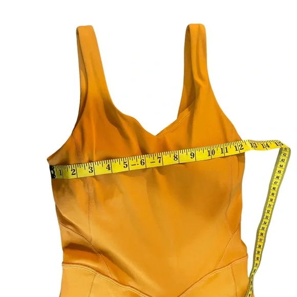 Lululemon Align Bodysuit,shorts,orange,mustard, Size 8 - Picture 4 of 9
